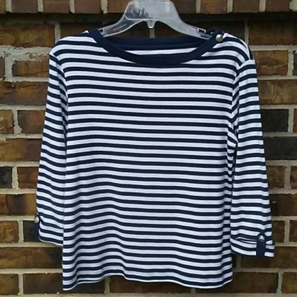 Hillard & Hanson Tops - Hillard & Hanson Nautical top